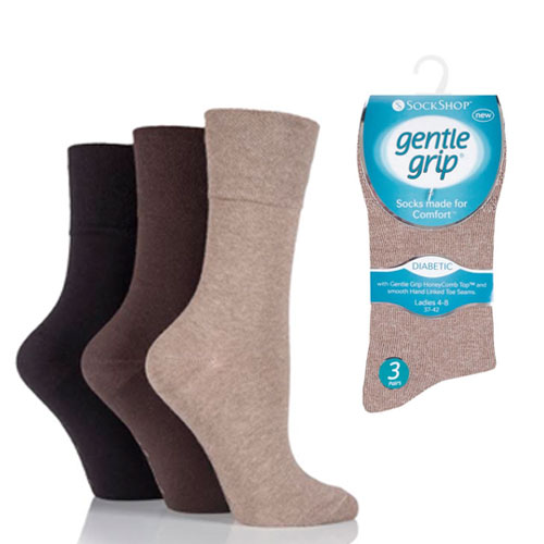 Picture of Ladies Diabetic Gentle Grip Socks