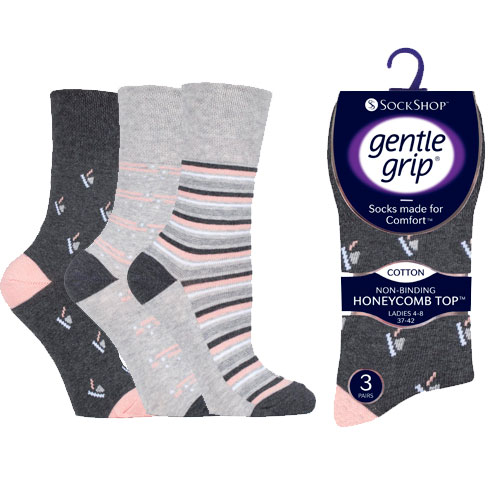 Picture of Ladies Gentle Grip Socks City Blush