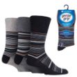 MENS GENTLE GRIP SOCKS PATTERNED STRIPES