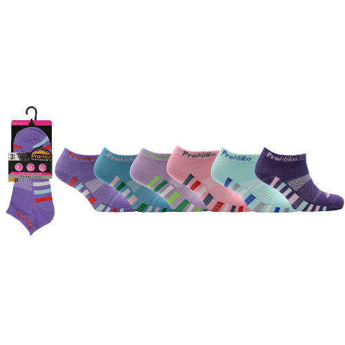 Picture of LADIES PROHIKE 3 PACK DESIGN TRAINER SOCKS