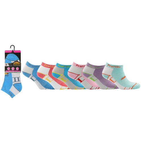 Picture of LADIES PROHIKE 3 PACK TRAINER SOCKS COLOURED TOP